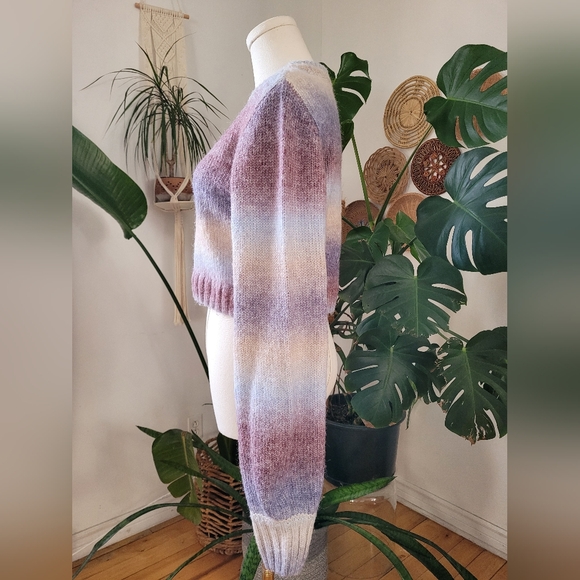 Garage Pastel Ombre Women's Crop Sweater - Picture 3 of 7